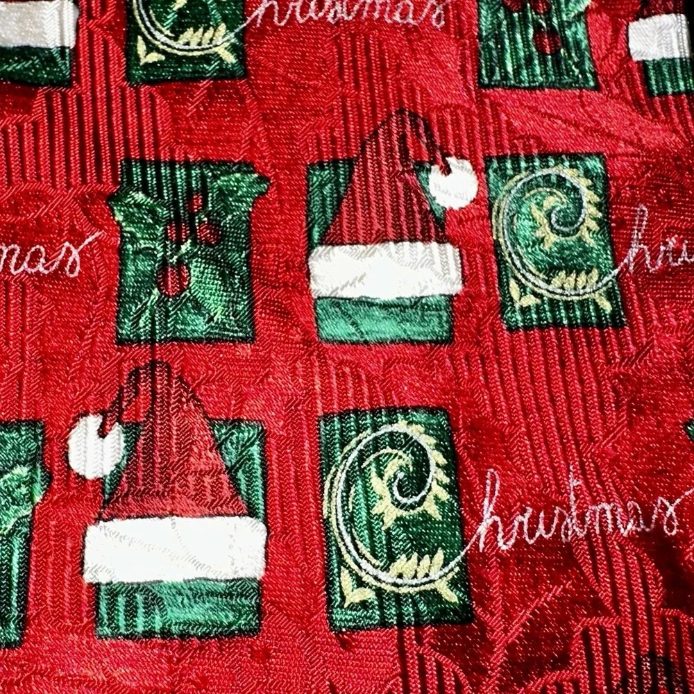EUC ROBERT TALBOTT Red Christmas Ties Holidays Santa Hats Trees Lot of‎ 2